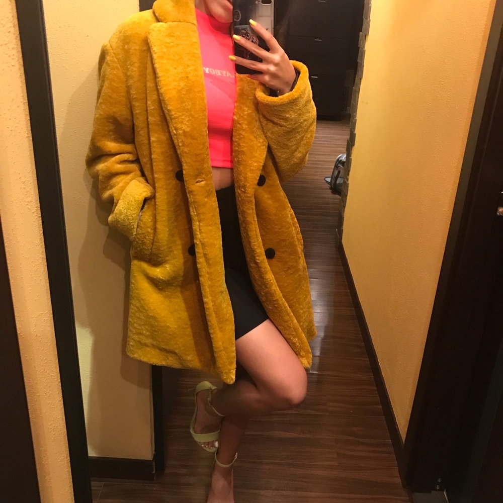 Oversized faux fur coat